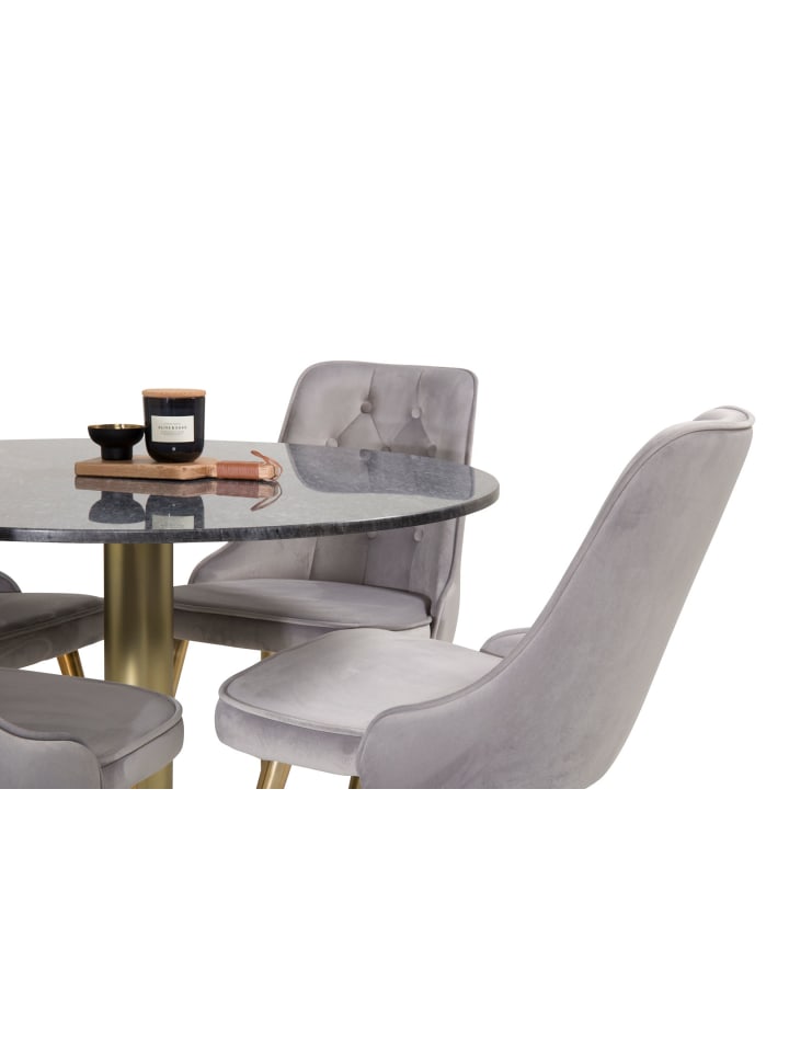 ebuy24 Essgruppe Estelle 17 (5-teilig) Hellgrau 106 x 106 cm günstig kaufen onesize