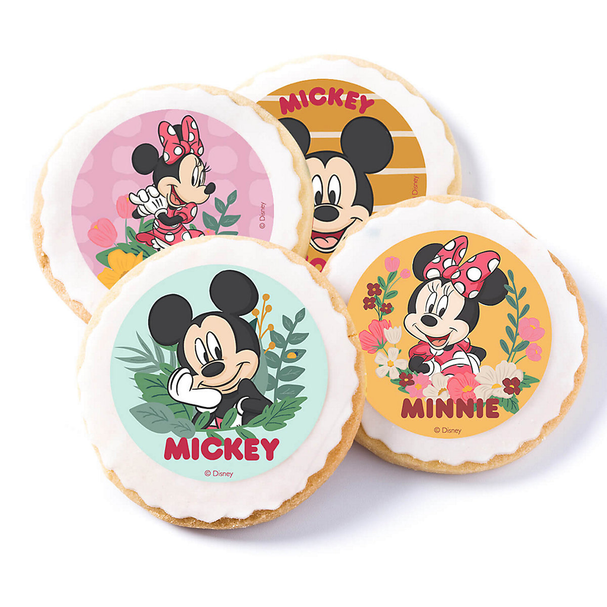 Essbare Muffinaufleger Mickey und Minnie Mouse, rund