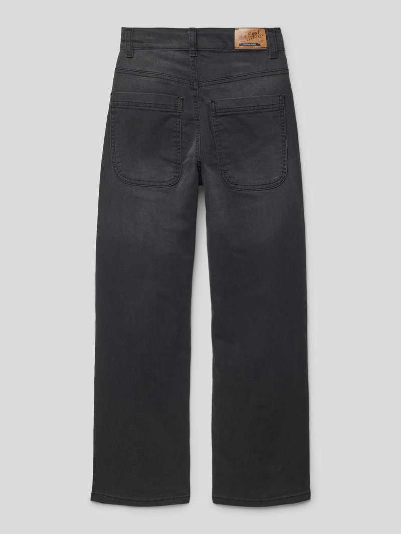 Jeans mit Label-Patch Modell 'NORMAL' in schwarz