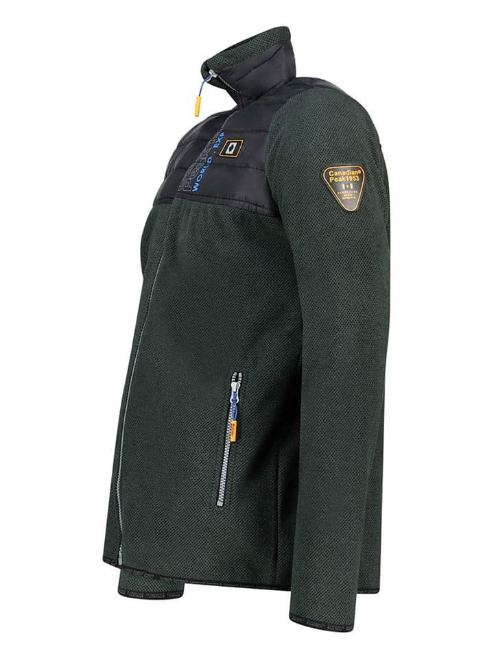 Canadian Peak Fleecejacke in Grün/ Schwarz günstig kaufen