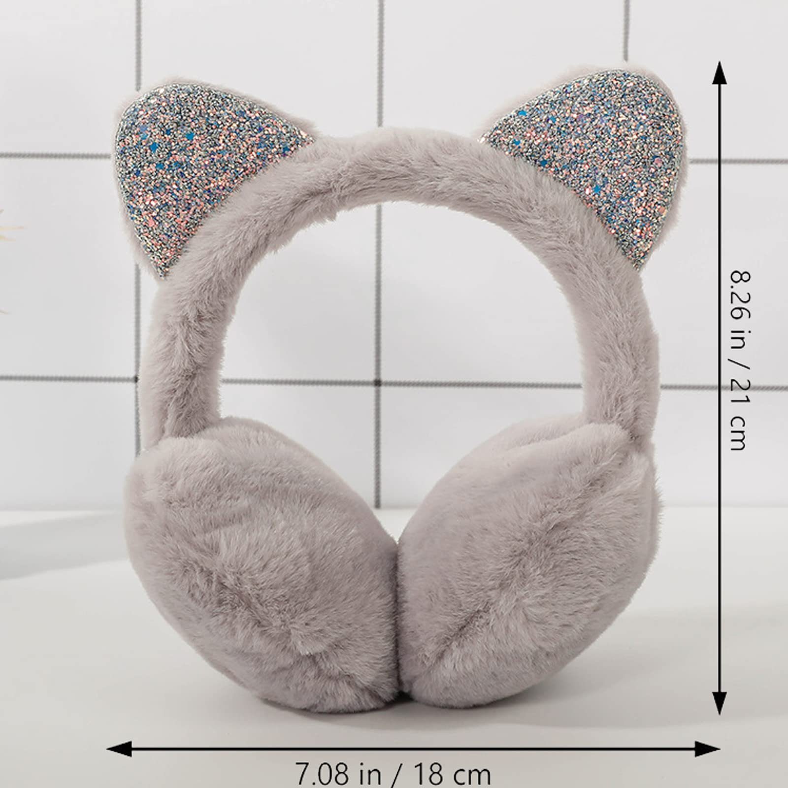 SOTOR Ohrenwärmer Winter Ohrenwärmer,Damen Ohrenschützer,Faltbare Plüsch Earmuffs (1-St) Faltbare Katzenohr Kälteschutz Kalte Ohrenschutz
