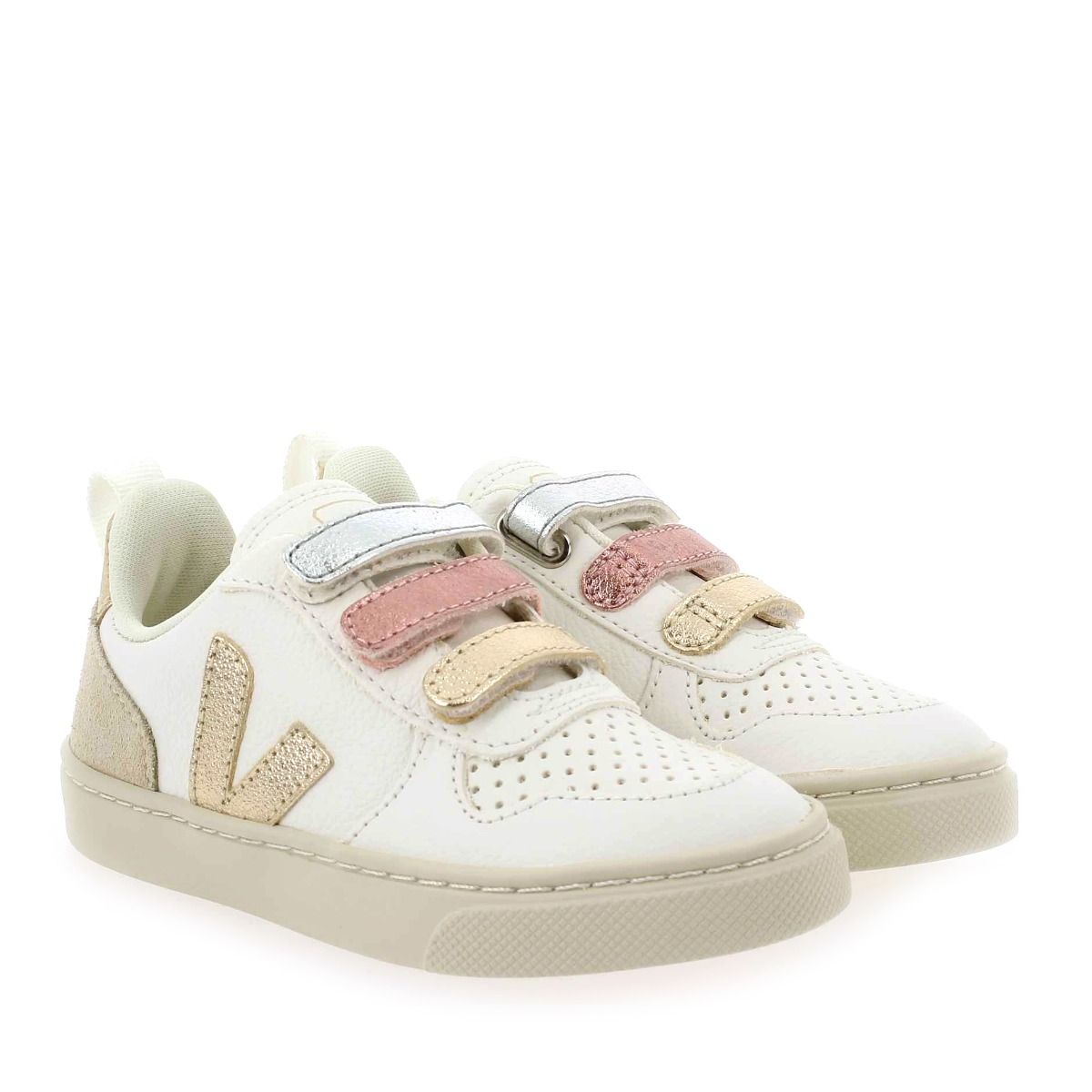 Veja  V-10 VELCRO E22 - Blanc Platine