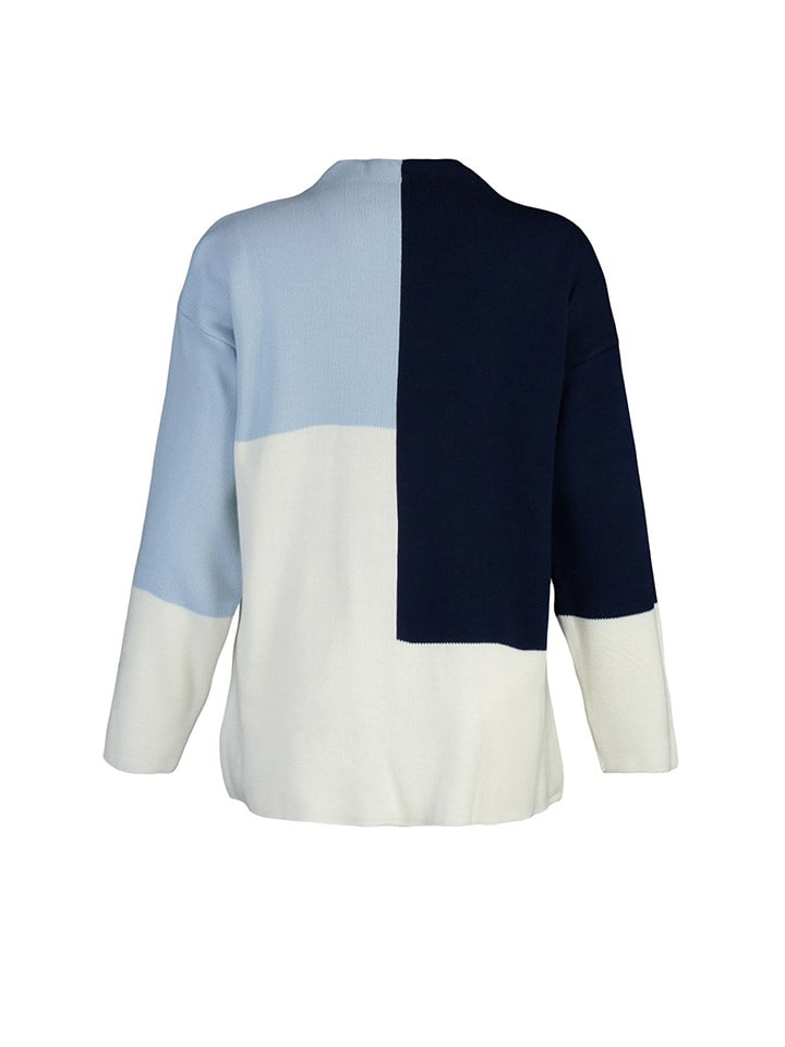 trendyol Pullover in Dunkelblau/ Weiß/ Hellblau günstig kaufen