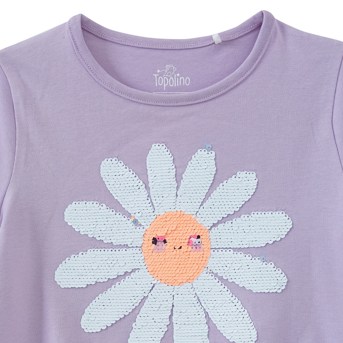 Mädchen T-Shirt mit Wendepailletten
