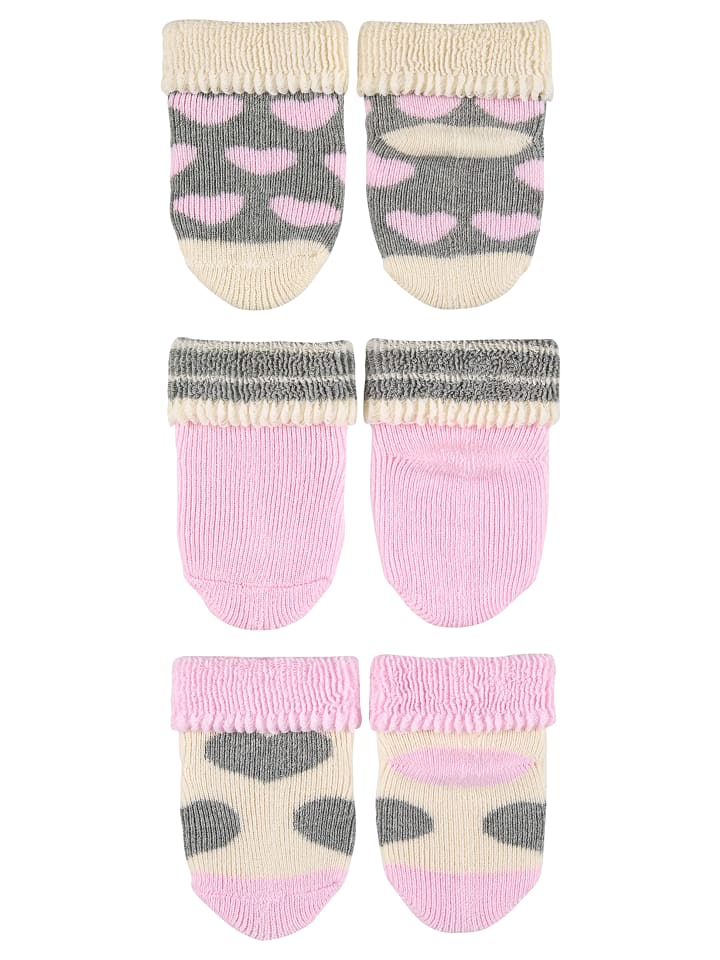Sterntaler Erstlingssocken 3er-Pack Herzen in hellrosa günstig kaufen onesize