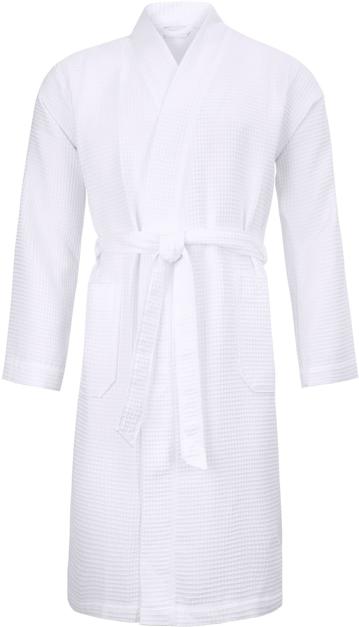 Möve Kimono Homewear, Kurzform, Piqué, Kimono-Kragen, Gürtel, Piquée-Oberfläche