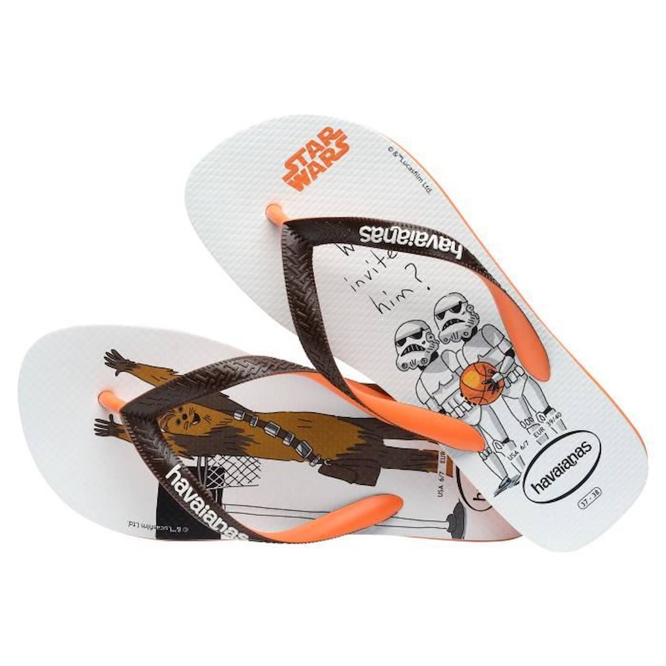 Tong Enfant à enfiler Havaianas Star Wars orange