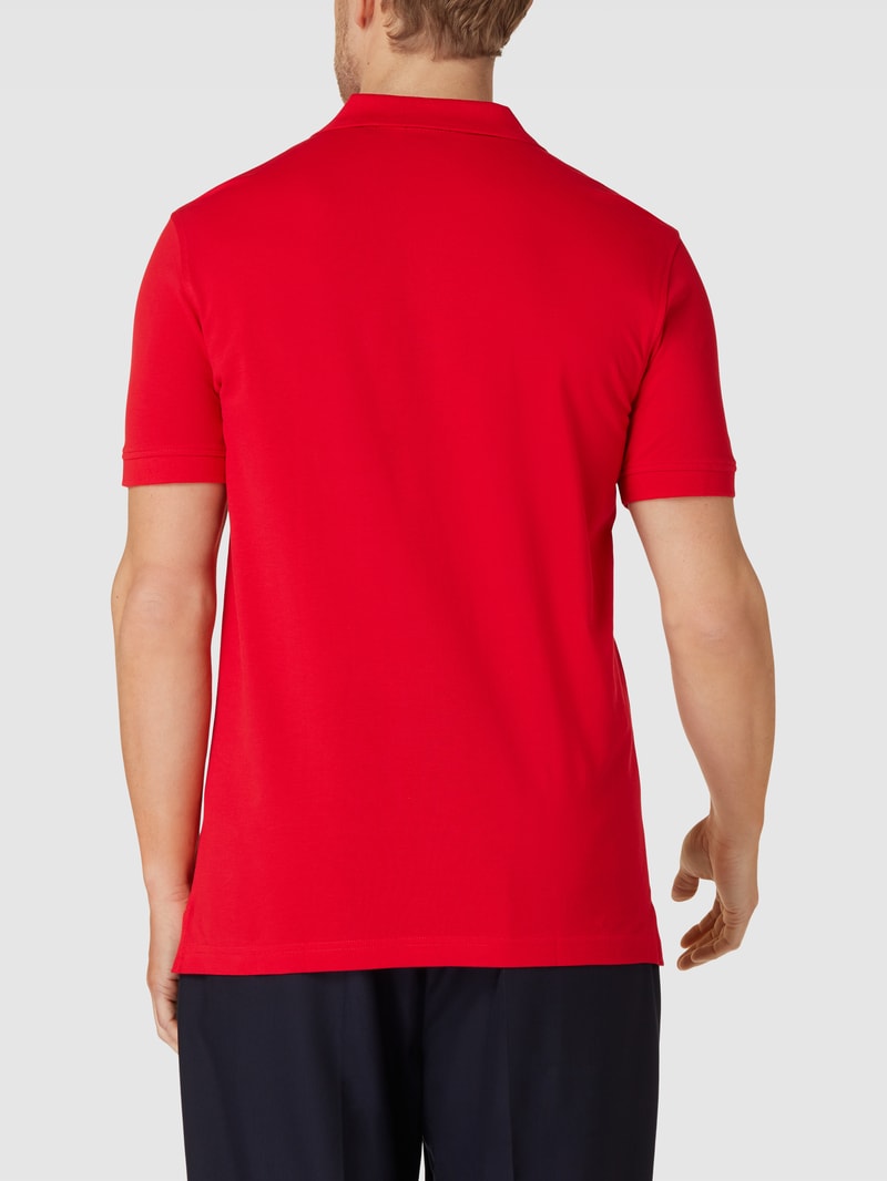 Poloshirt mit Label-Stitching in rot