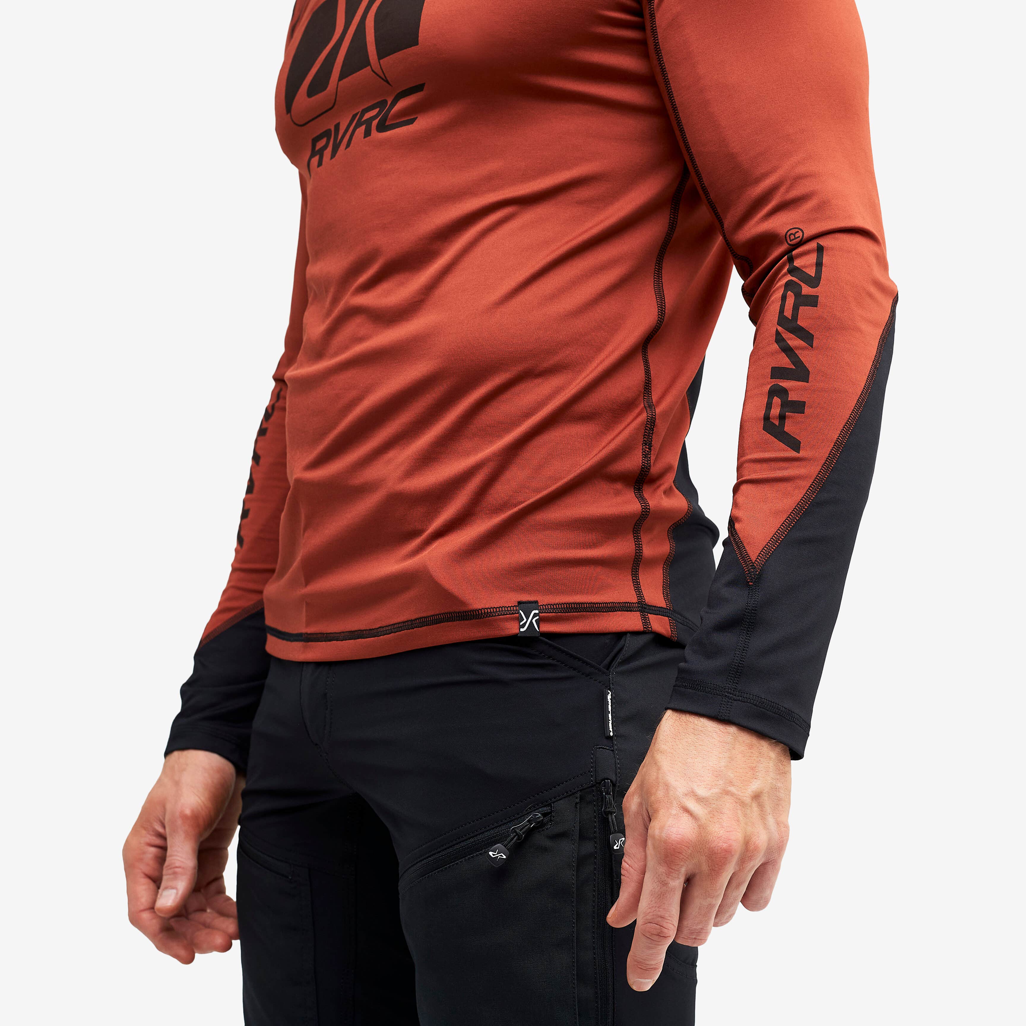 Trail Long Sleeve Tee Homme Rusty Orange