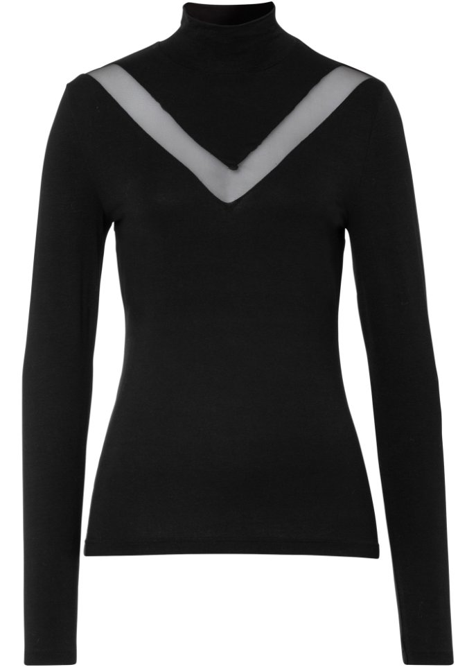 Langarmshirt mit Mesh