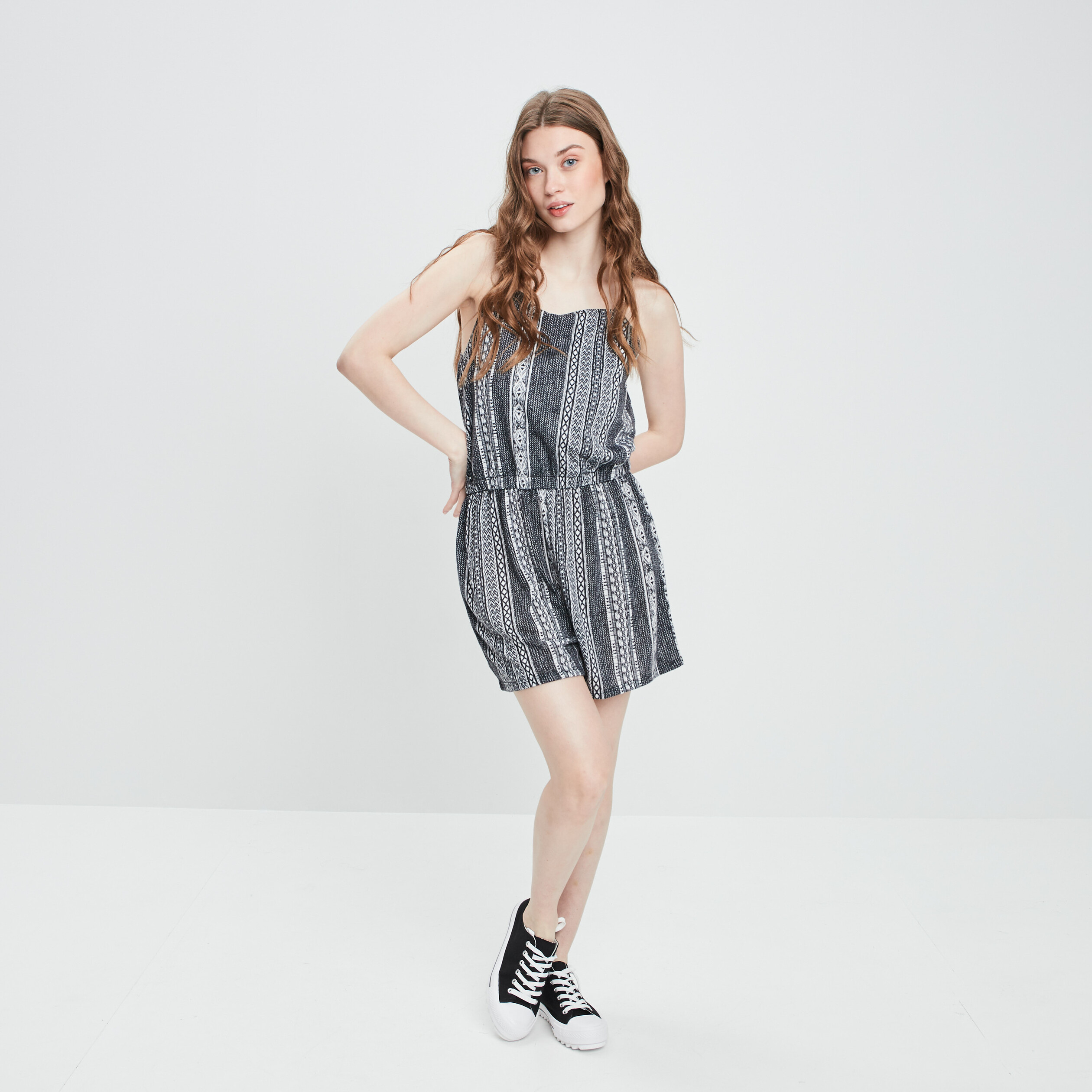 Combishort à bretelles noir femme | La Halle