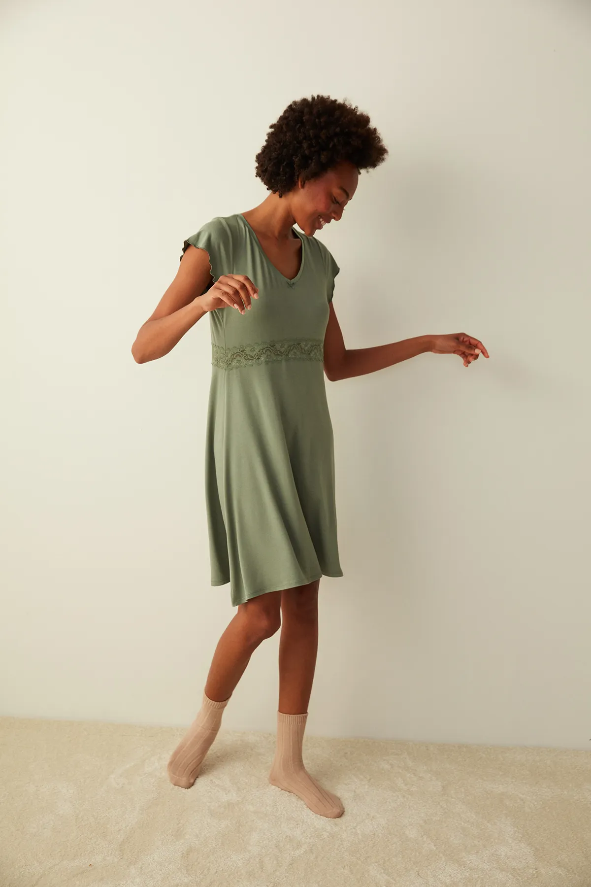 Penti  Nachthemd „Amelia“ mit Spitzenkleid