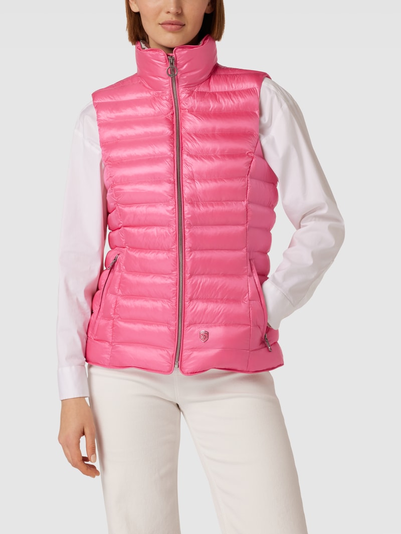 Steppweste mit Stehkragen Modell 'HIGHCLASS' in pink