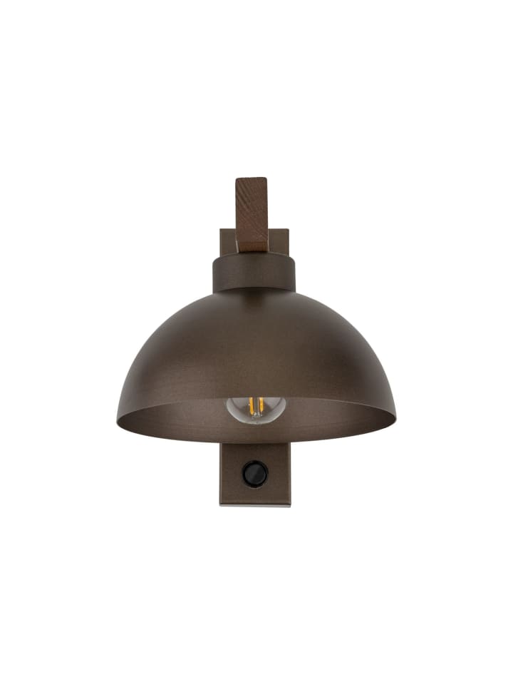 Licht-Erlebnisse Wandlampe in Walnuss Braun günstig kaufen onesize