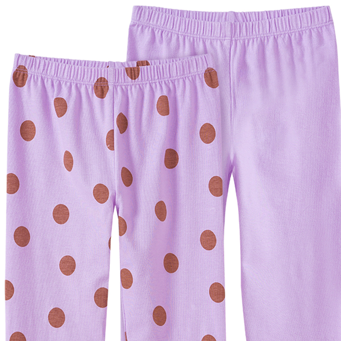 2 Mädchen Leggings mit Bio-Baumwolle
