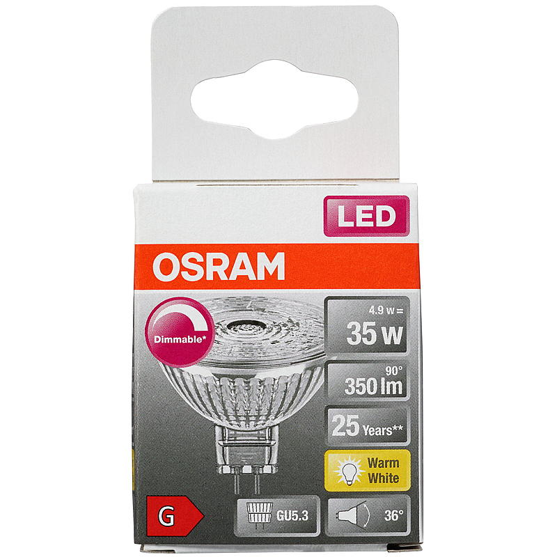 Osram Spotpære LED 350 lm Gu5,3 dim Osram
