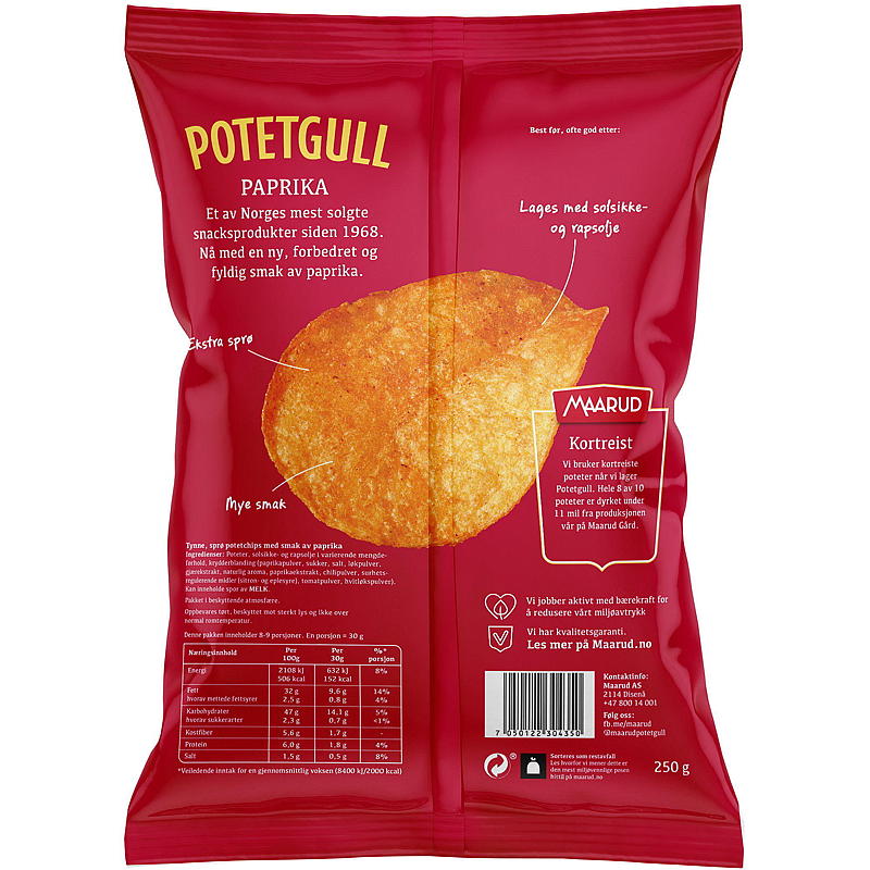 Maarud Potetgull 250 g Paprika Maarud