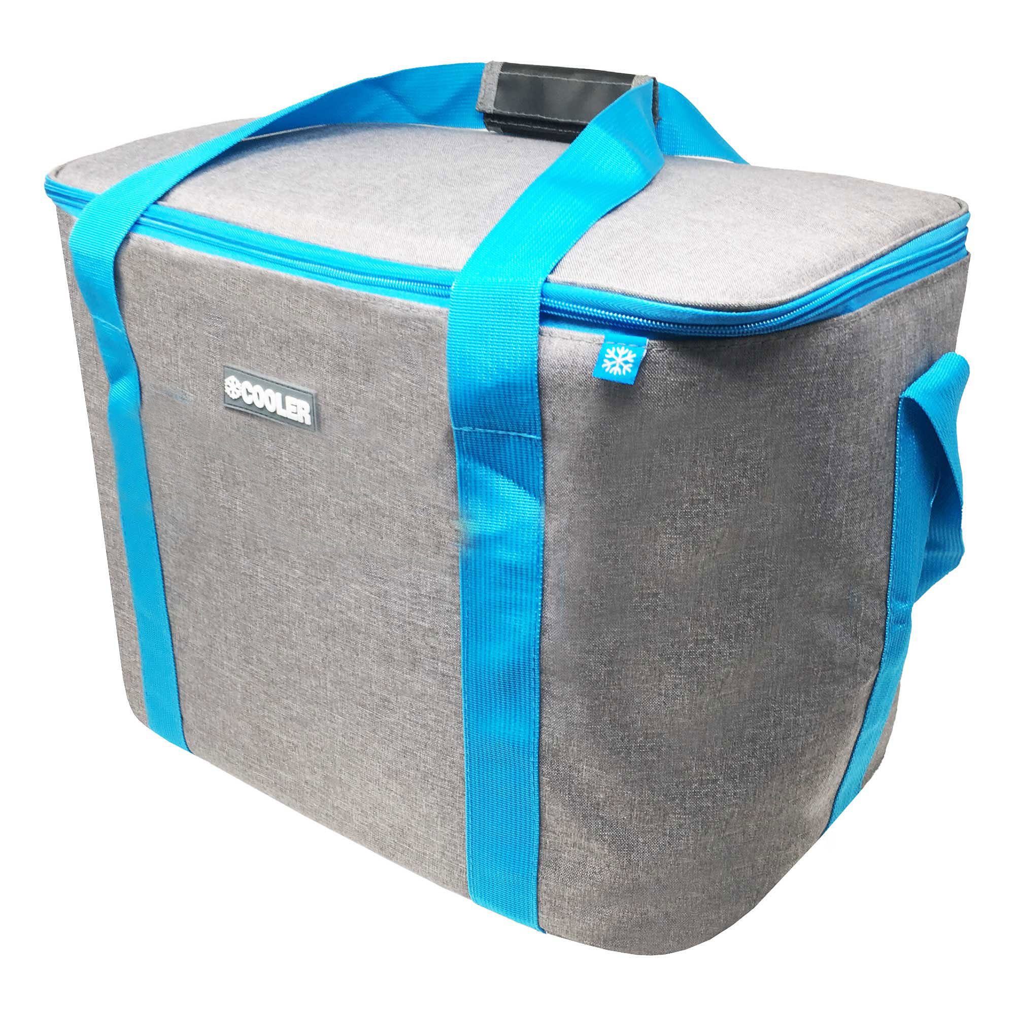 ToCi Kühltasche Kühltasche Kühlbox Picknick Isoliertasche Camping 36 Liter Grau