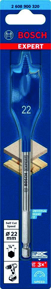 Bosch Blue Zubehör 2608900320 Expert SelfCut Speed Bohrer 22 x 152 mm