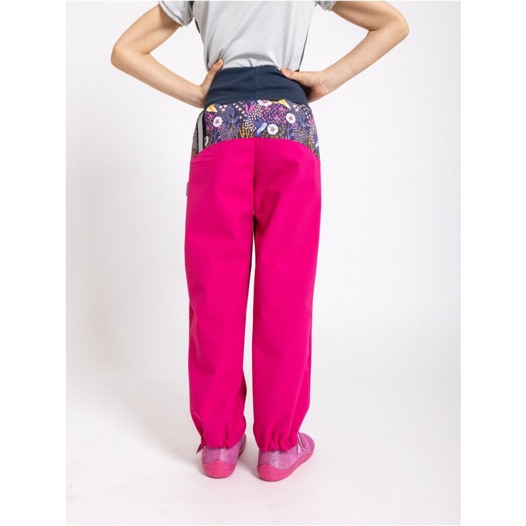 Unuo Kinder-Softshellhose mit Fleece Basic Kolibri Fuchsia