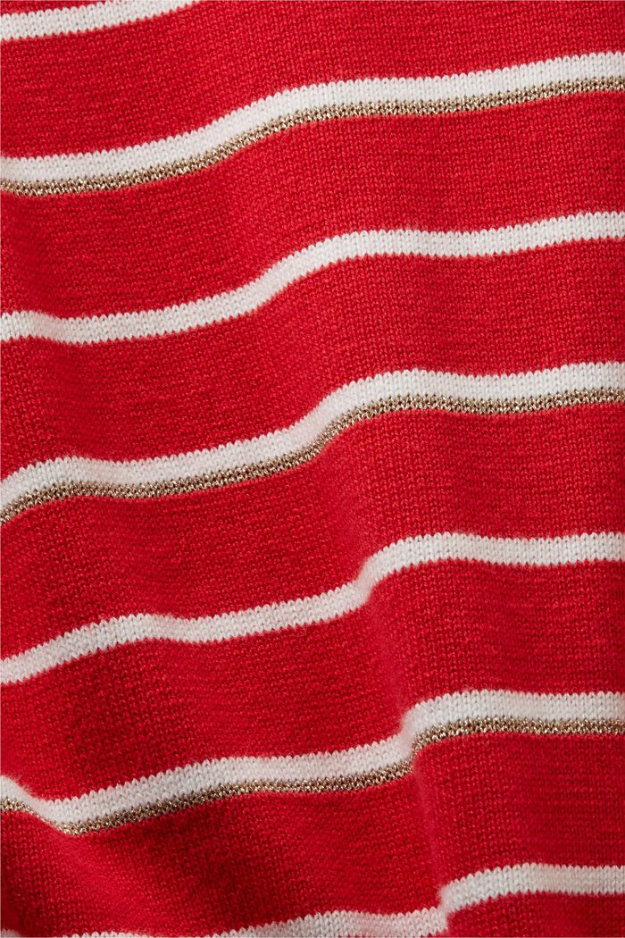 Gestreifter Strickpullover mit Kaschmiranteil