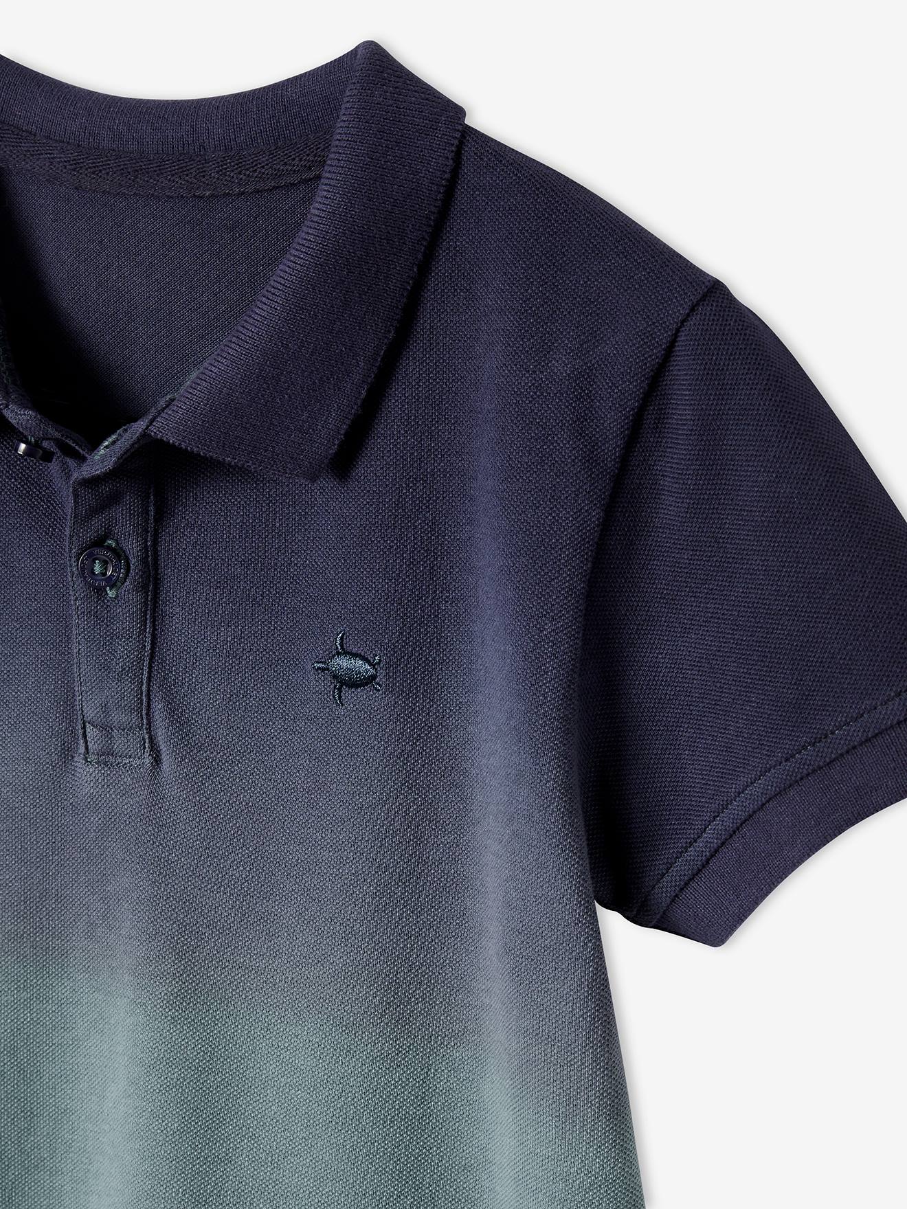 Vertbaudet Jungen Poloshirt, Dip-Dye-Effekt Oeko-Tex - marine