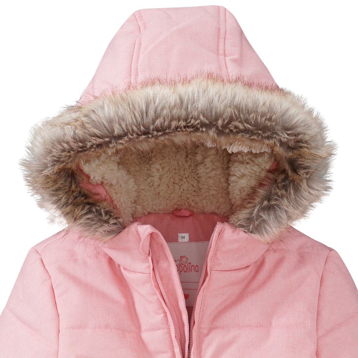 Mädchen Winterjacke mit Fellimitat