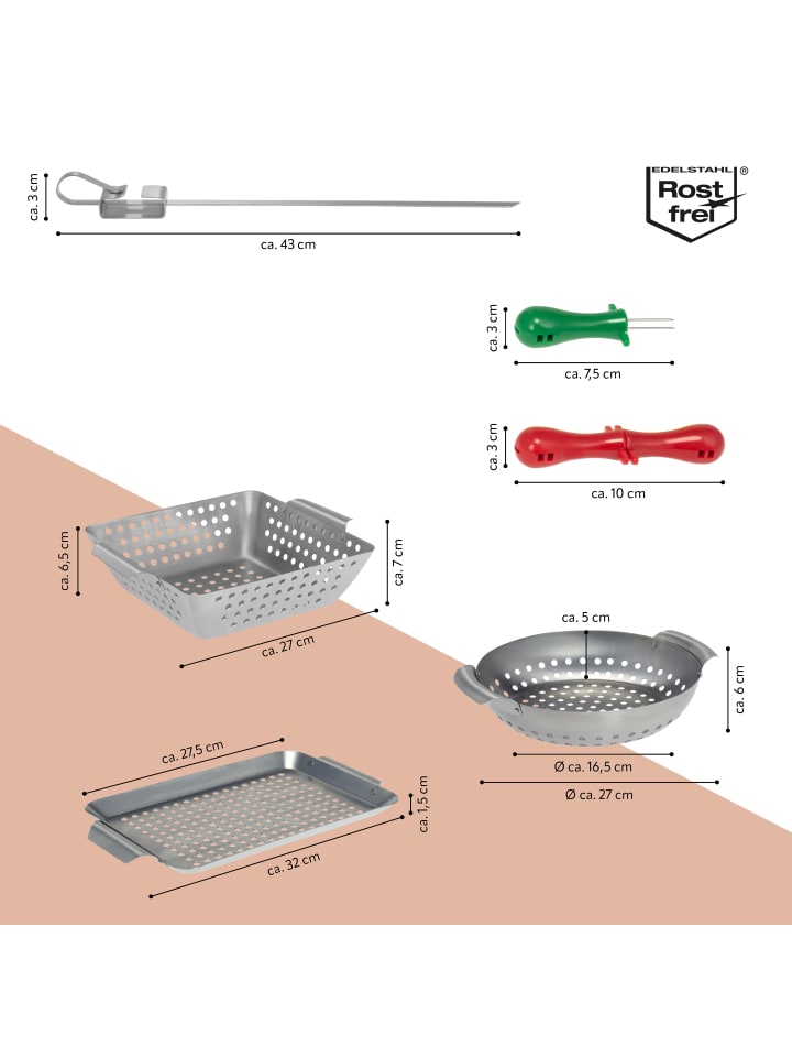 bremermann Veggie Grill-Set ca. 32 x 1,5 x 18,5 cm (B/H/T) günstig kaufen onesize