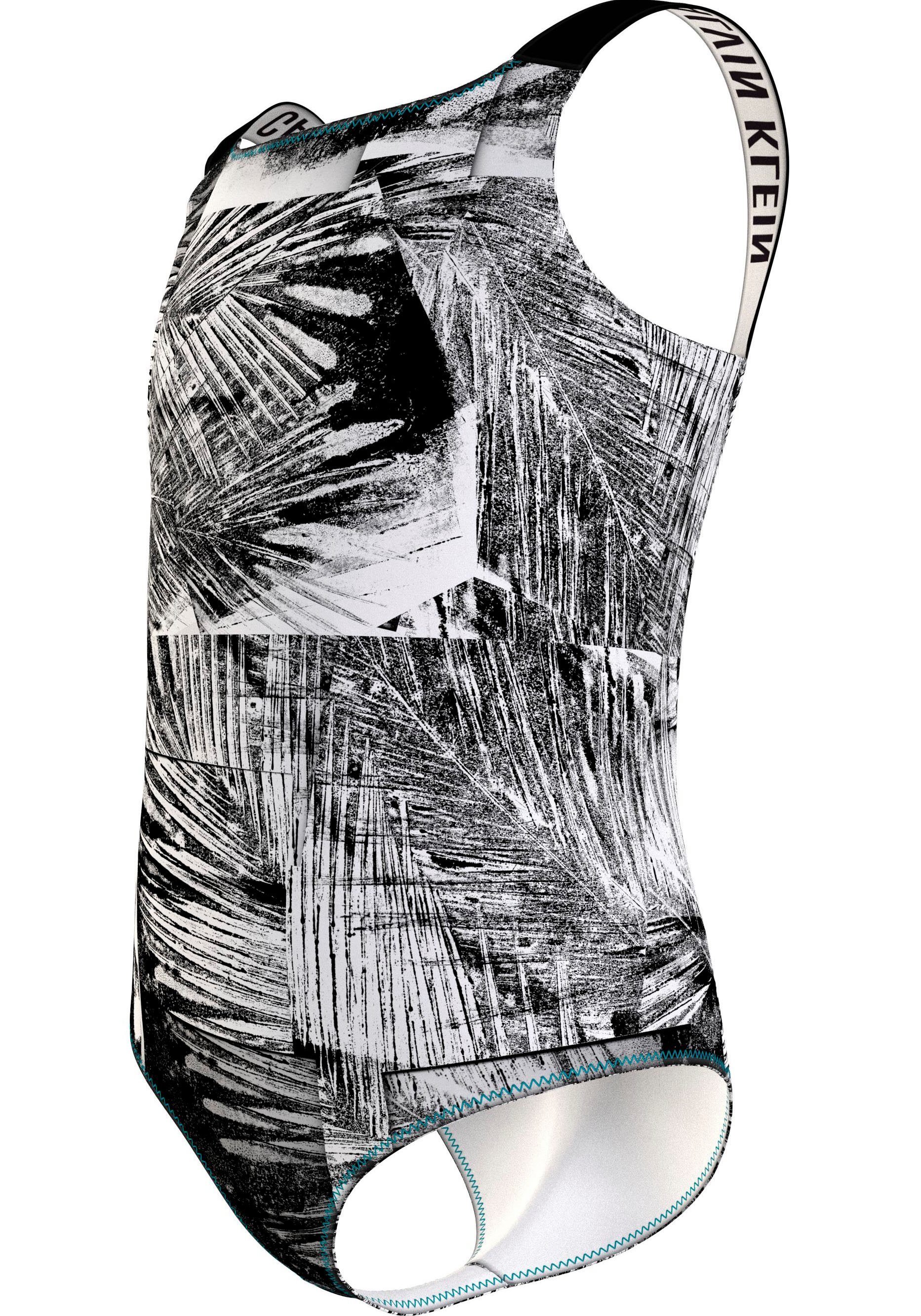 Calvin Klein Swimwear Badeanzug SWIMSUIT-PRINT in gemusteter Optik