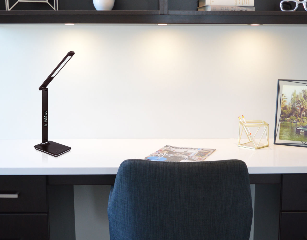 Globo Lighting - TANNA - Tischleuchte Kunststoff dunkelbraun, LED