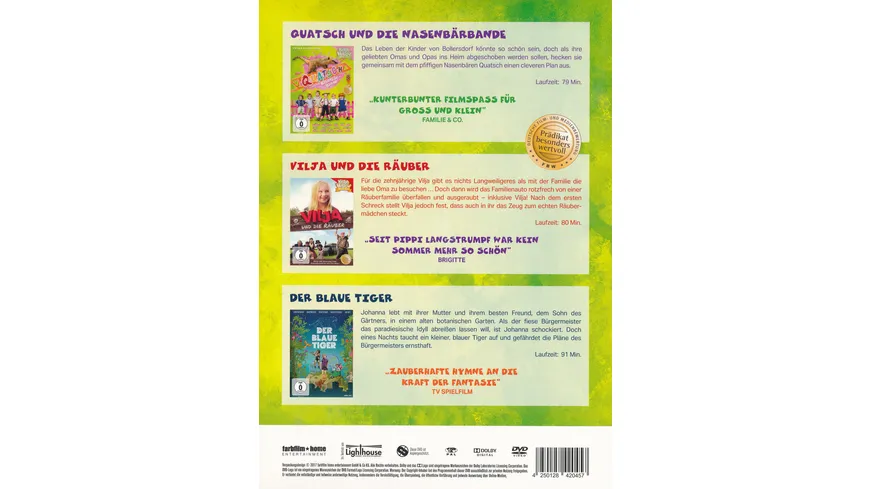 Abenteuertrio Kinderfilmbox - Familienspaß hoch 3  [3 DVDs]