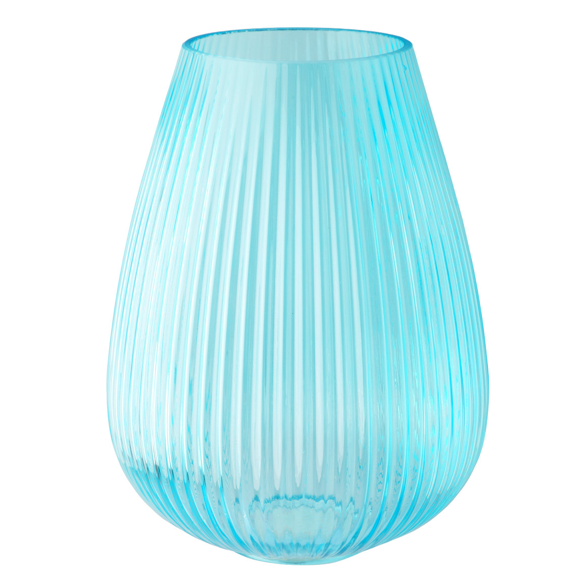 Große Vase in geriffelter Optik
