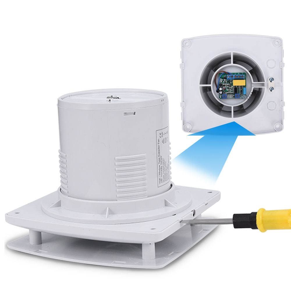 XERSEK Wandventilator Badlüfter Wandlüfter Ventilator Feuchtesensor Timer