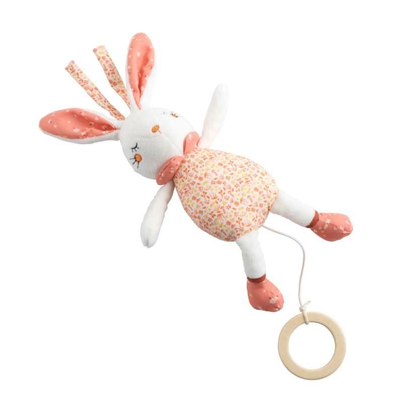 Peluche musicale lapin en velours blanc Esmée