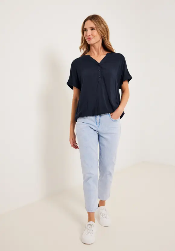 CECIL Bluse mit Elastiksaum