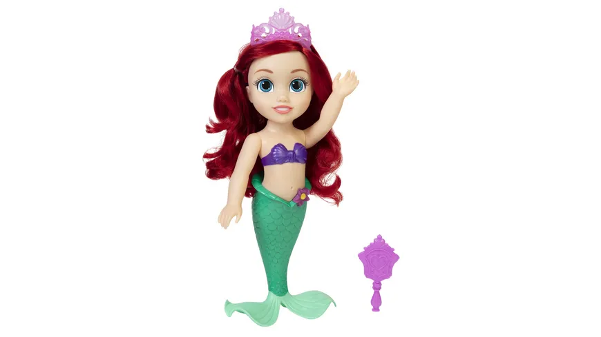 Jakks Pacific -  Prinzessin - Arielle mit Schwanzflosse und Haarbürste 35 cm