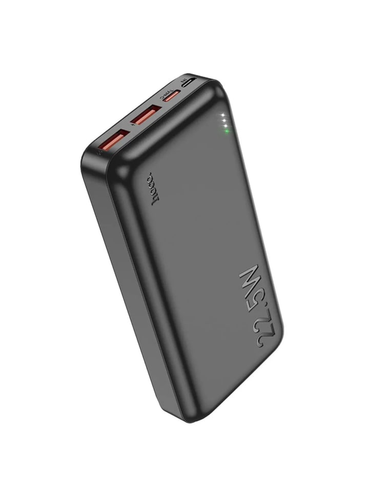 HOCO Powerbank 20000 mAh PD QC 3A 22,5W mit LED-Digitalanzeige in Schwarz günstig kaufen 14 cm