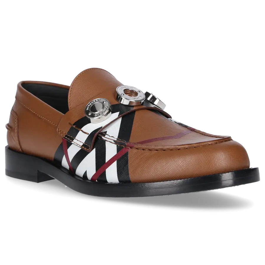 Burberry - Loafer CHEVRON Kalbsleder - braun