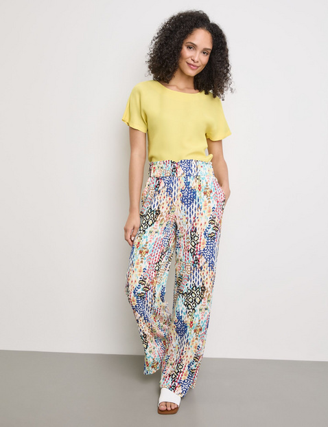 Gemusterte Schlupfhose MIR꞉JA WIDE LEG