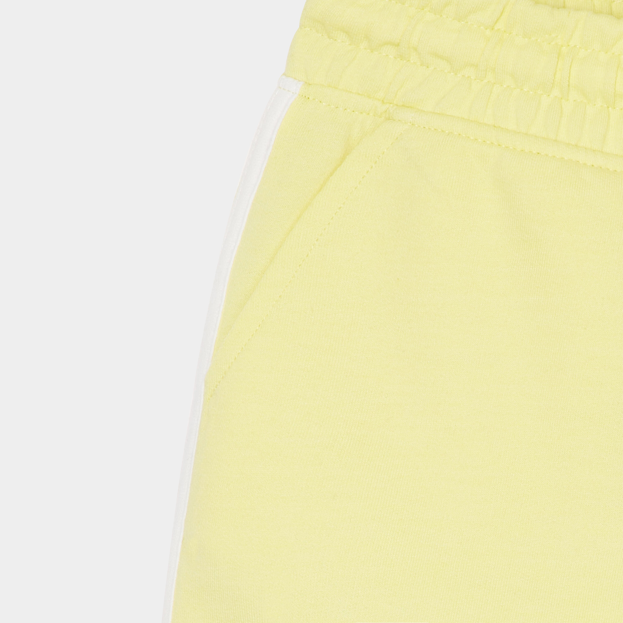 Jogging-Short droit taille élastiquée jaune citron fille | La Halle