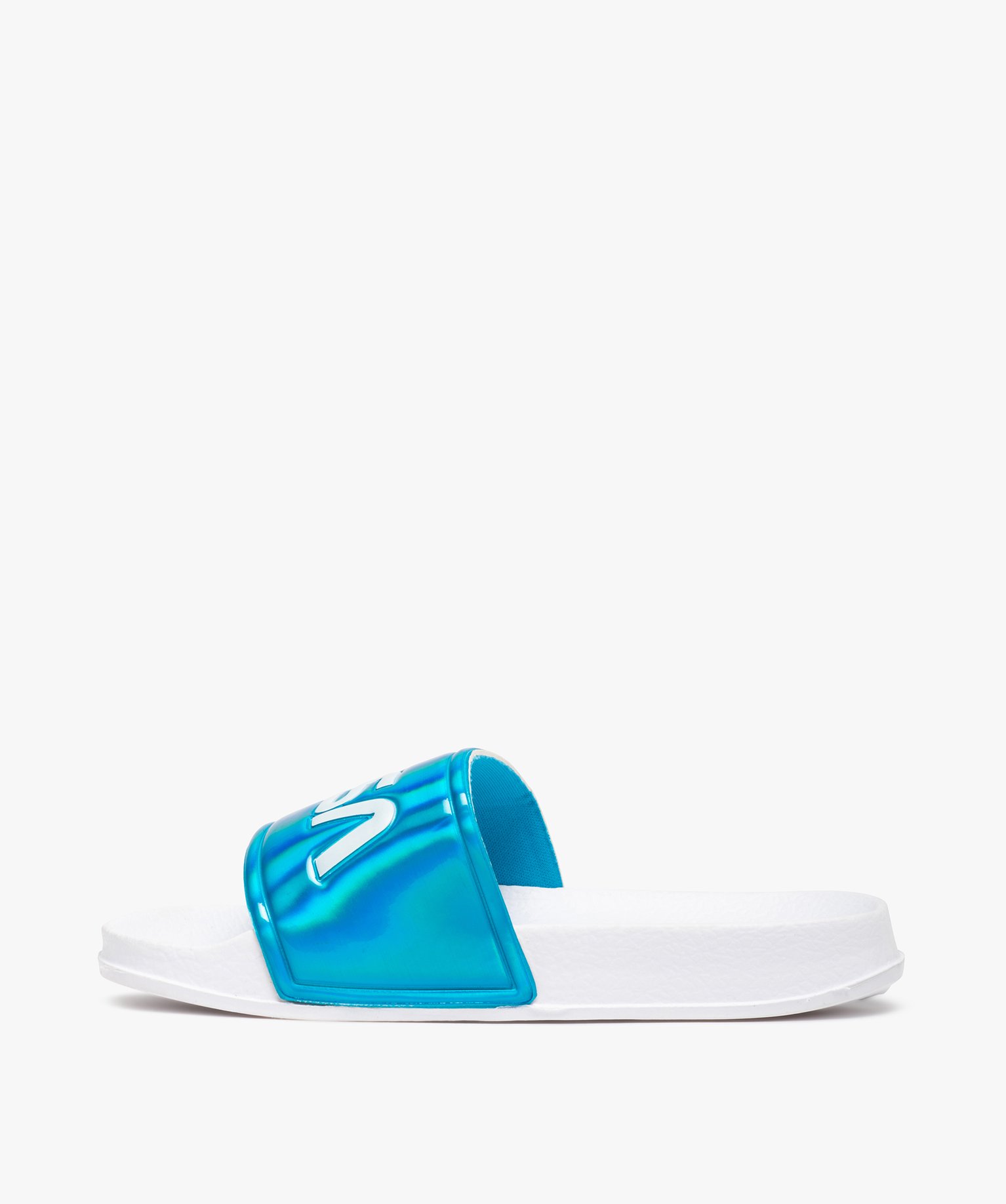 Mules de piscine fille à bandeau irisé – Nasa bleu | GEMO