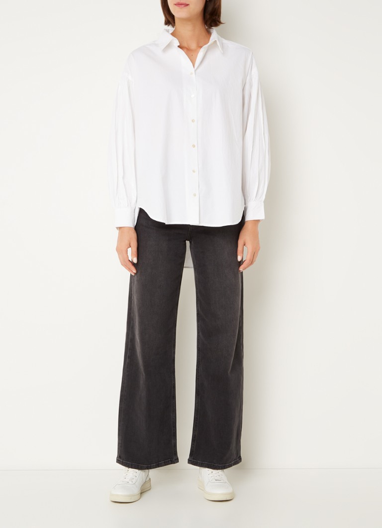 by-bar Sarah Poplin blouse with puff sleeves