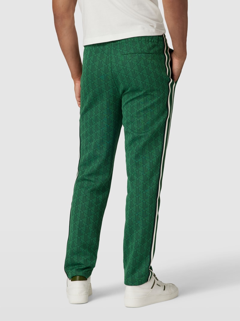 Sweatpants mit Allover-Muster in grün