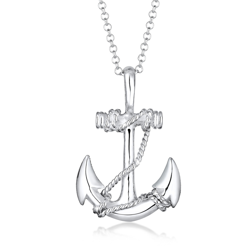 KUZZOI KUZZOI Collier D'Ancrage Collier Homme  (925/1000) Argent collier