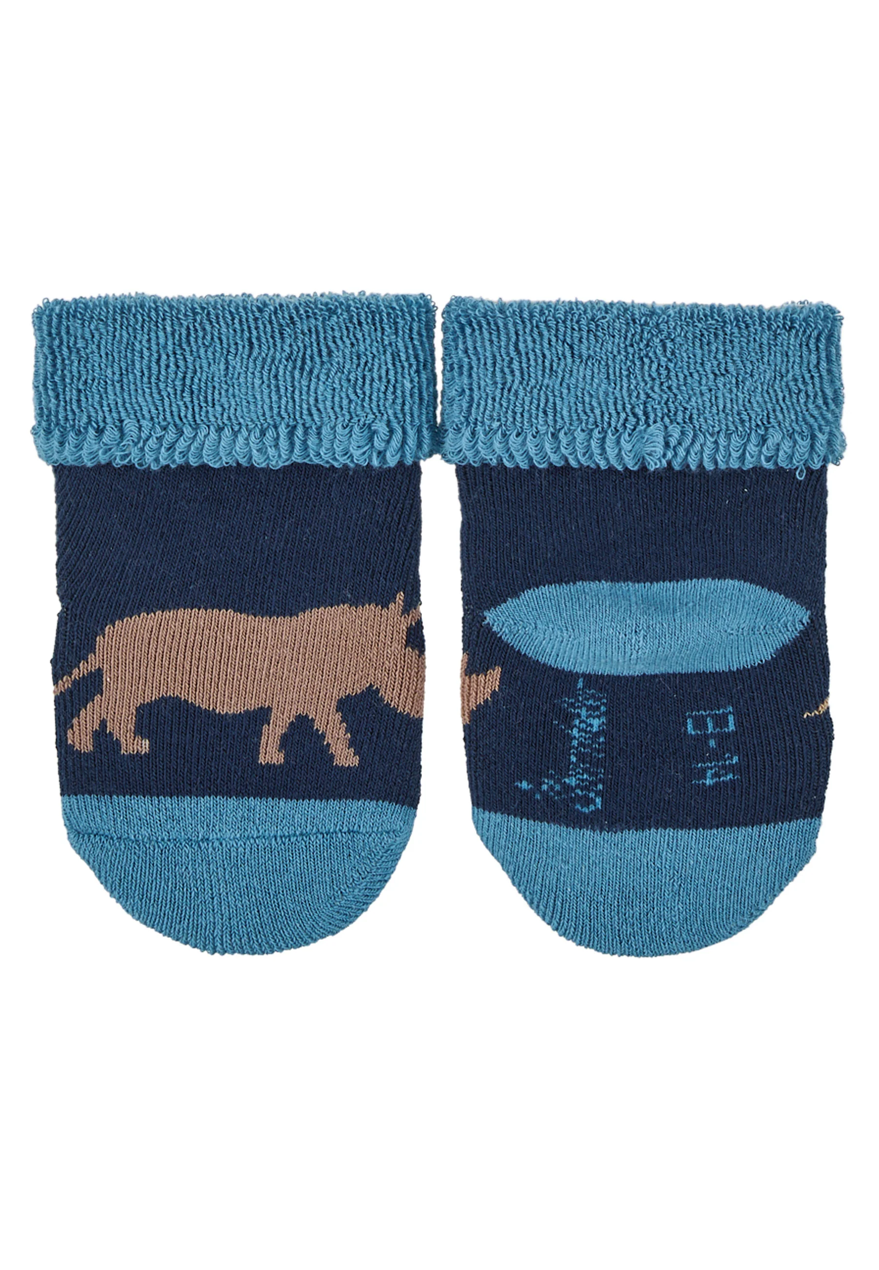 Babysocken im 3er-Pack Nashorn, Vollplüsch innen