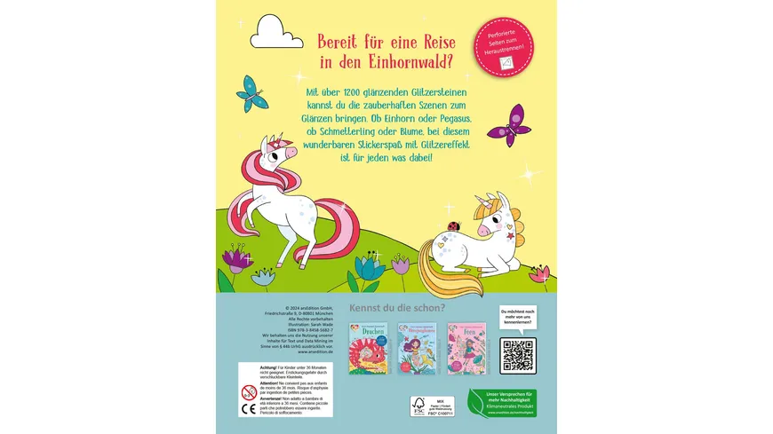 Mein Diamant-Stickerheft – Einhörner