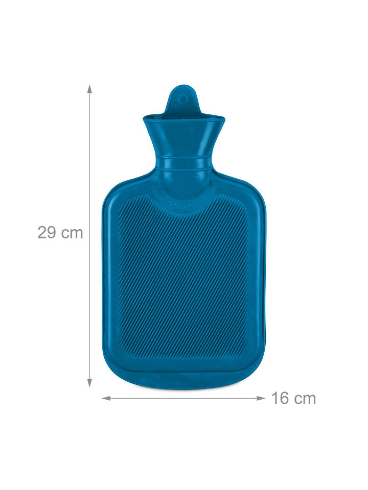 relaxdays Wärmflasche in Blau - 1 Liter günstig kaufen onesize