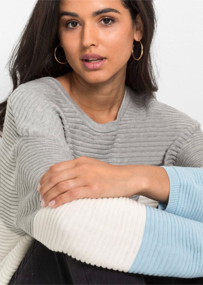 Pullover mit Rippmuster