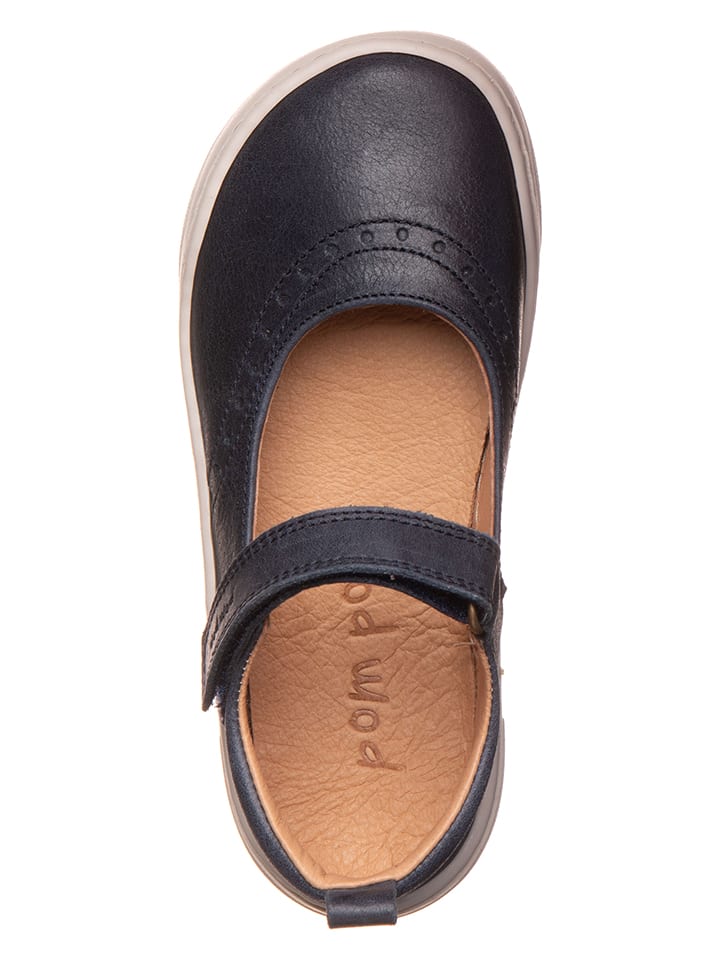POM POM Leder-Barfußschuhe in Dunkelblau günstig kaufen