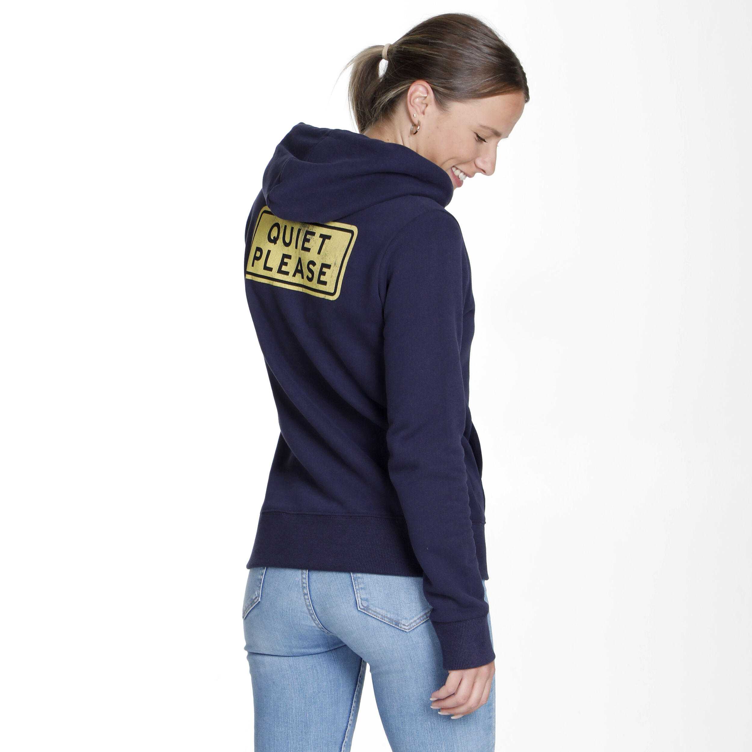 Australia Road Sign Hoody Damen - Dunkelblau, Gelb